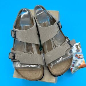 Birki's‎ by Birkenstock Martinique Soft Taupe Sandals 331733 Mens 6 Womens 8 NEW